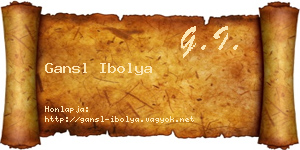 Gansl Ibolya névjegykártya